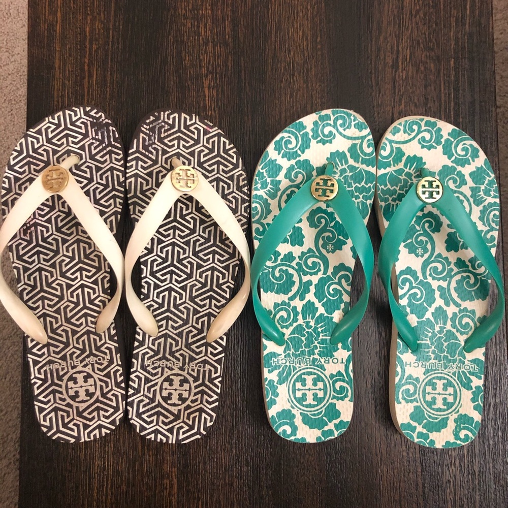 Tory Burch Flip Flops (two pair)
